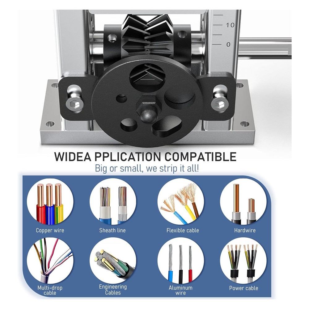 Wire Stripper Machine, Hand Crank/Drill Portable Manual Wire Strip Tool