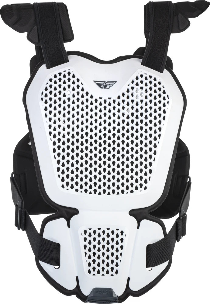 Fly Racing CE Revel Lite Roost Guard MX ATV Chest Protector White Small/Medium