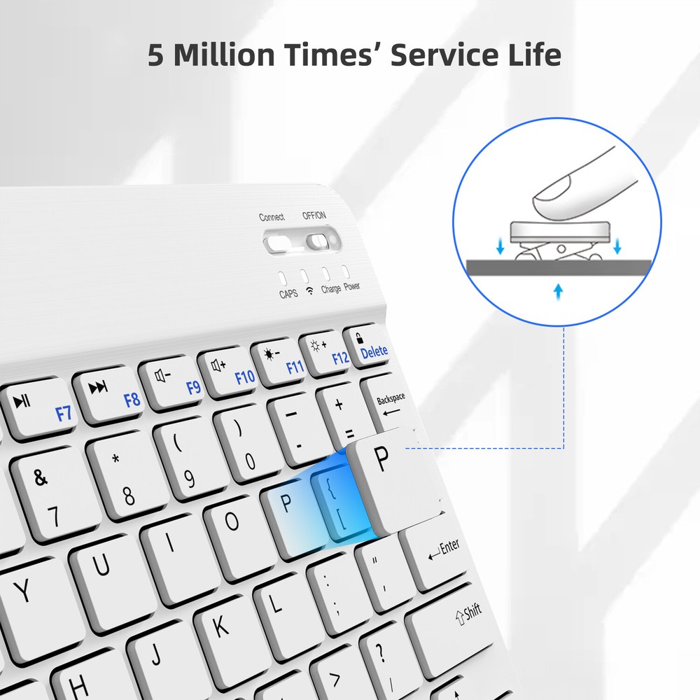 Slim Mini Wireless Keyboard Bluetooth/ Mouse For PC Laptop Mac iOS iPhone Tablet