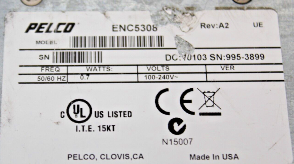 Pelco ENC5308 8 CHANNEL USB MULTI-CHANNEL ENCODER