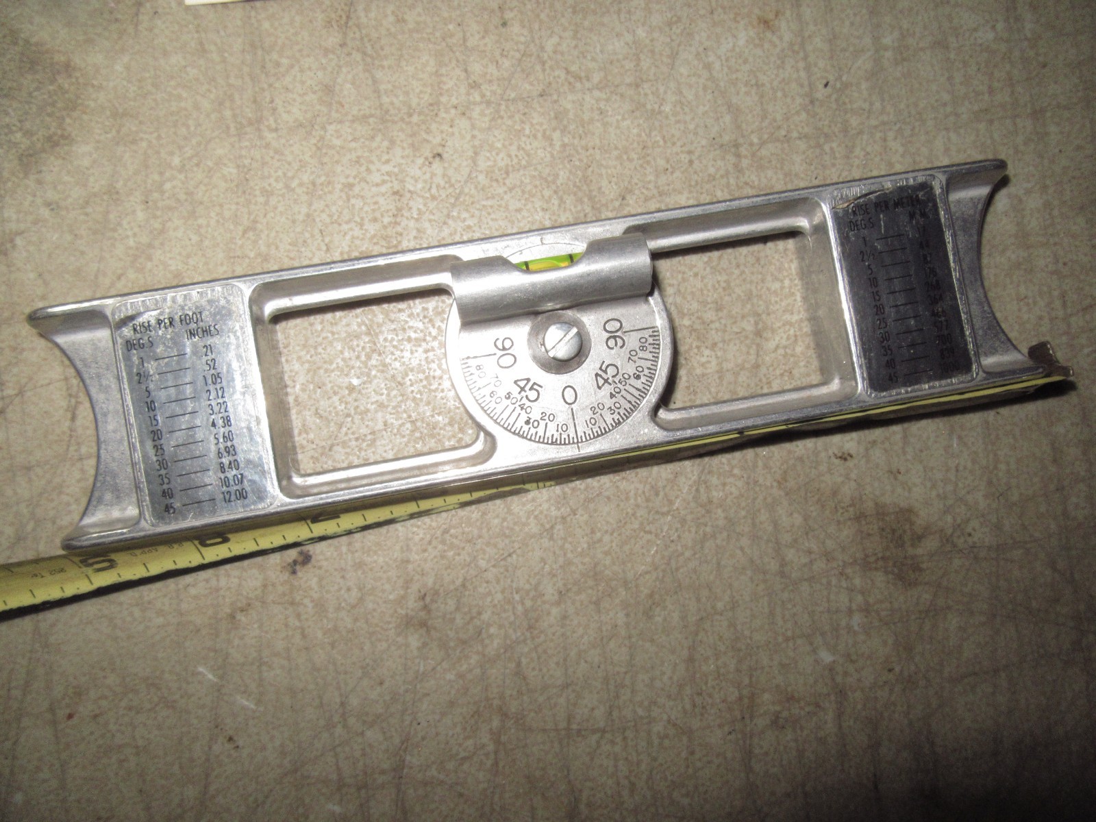 Vintage Pro-Mag- Level CURV-O-MARK Magnetic Inclinometer w/box barely used look