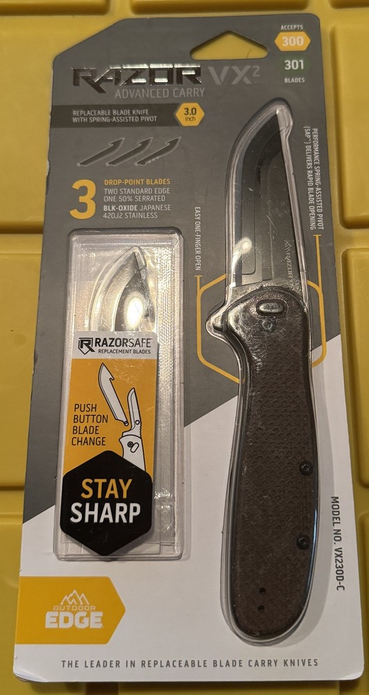 OUTDOOR EDGE VX230D-C RAZOR VX2 3" BRWN BURLAP