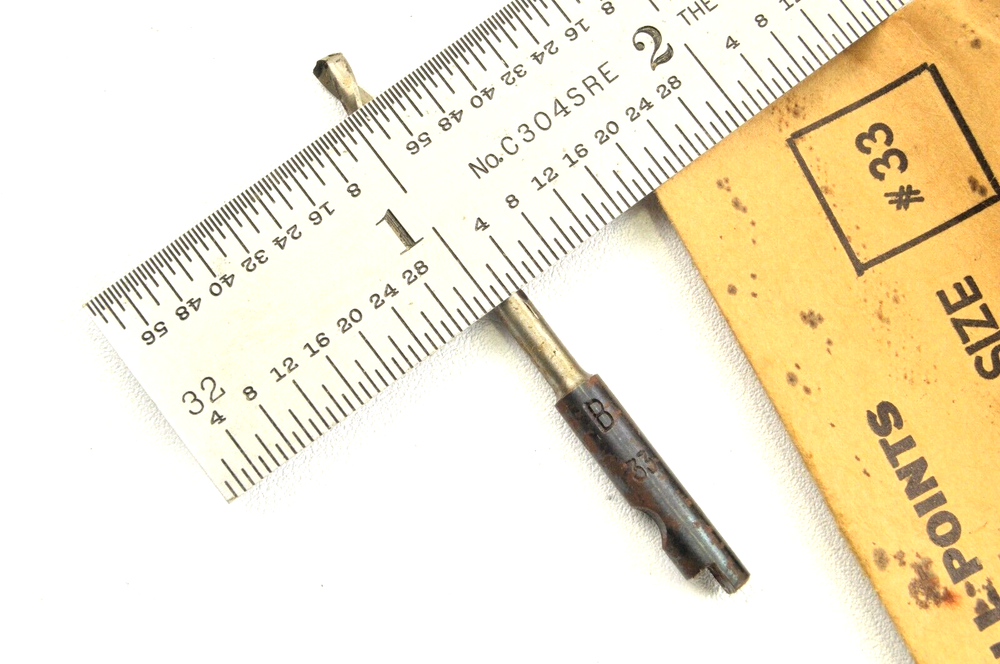 Vintage Yankee NOS Push Drill Points 2 Pc #33 Bits, North Brothers, Stanley