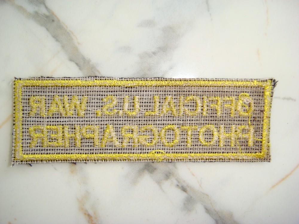 " OFFICIAL U.S. ARMY PHOTOGRAPHER",  VIETNAM WAR TAB PATCH