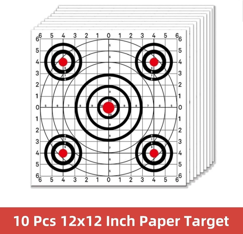 Adjustable Shooting Target Stand with 10pcs Papers for A-Target