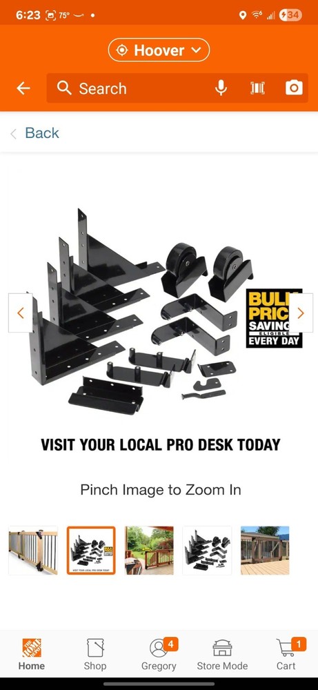 Pylex 11052 Sliding Gate Hardware Kit - Black