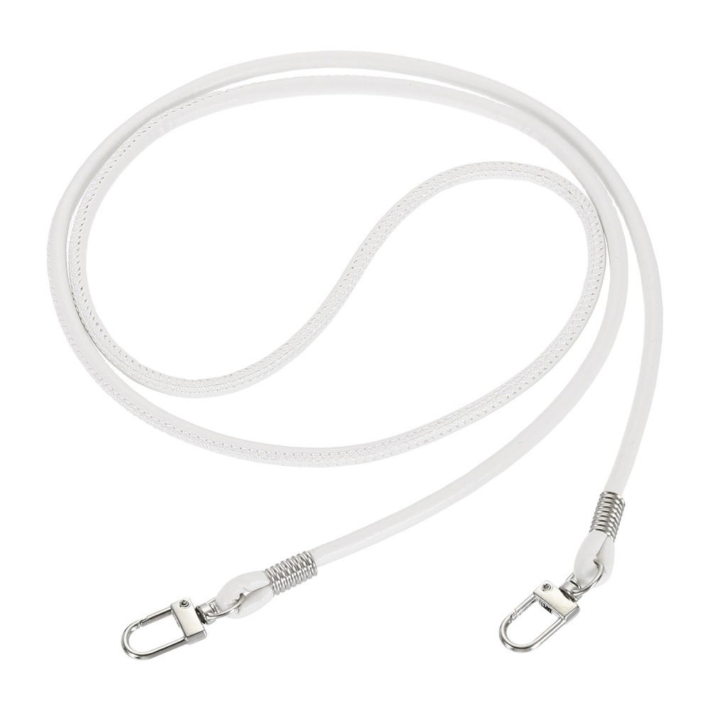 Crossbody Replacement Chain Strap, 120cm Thin Soft PU Strap (White)