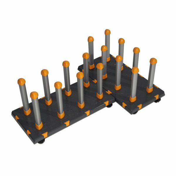 3" Core Detachable Mobile Material Floor Rack for Vinyl, Free Assembly