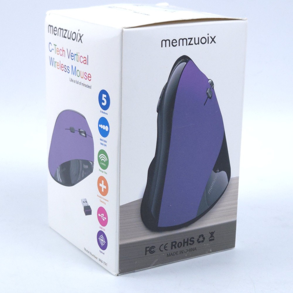 Wireless Vertical Mouse Ergonomical Adjustable DPI Reduce Forearm Strain