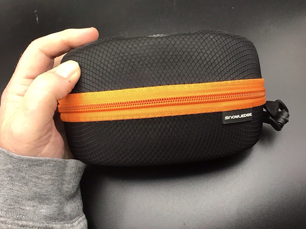 SnowLedge Hard Shell Ski Goggles Zipper Case Plus Goggles