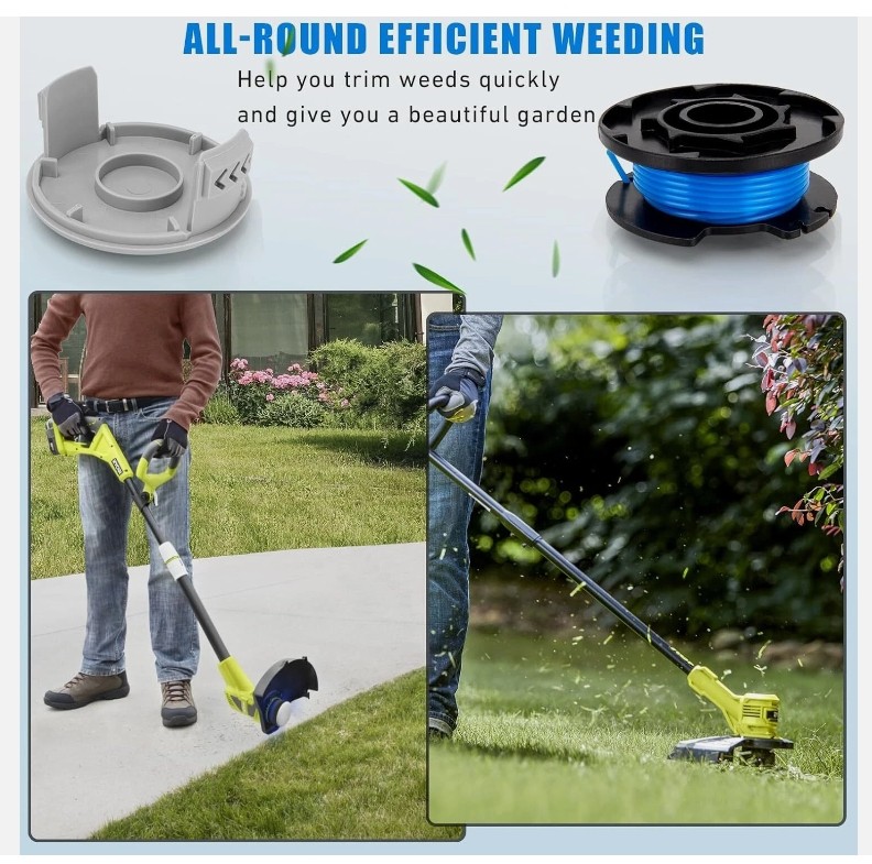 3-Pack For Hart Line Spools With 1* Cap 0.065" Auto Feed String Trimmer 20V 40V