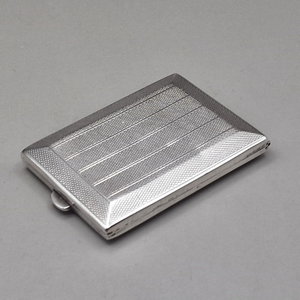 Sterling Silver Engine Turned Matchbook Case by William Neale 1925