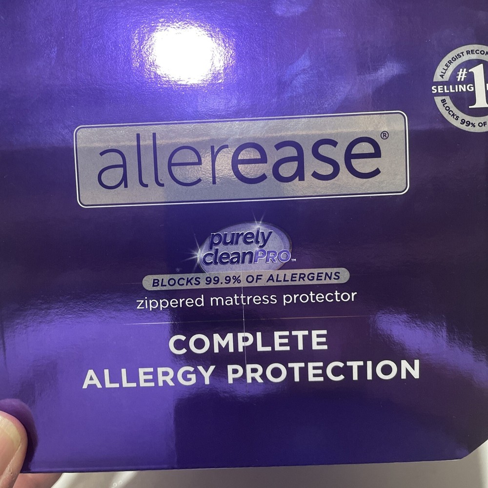ALLEREASE Zippered King Mattress Protector - Complete Allergy Protection NEW