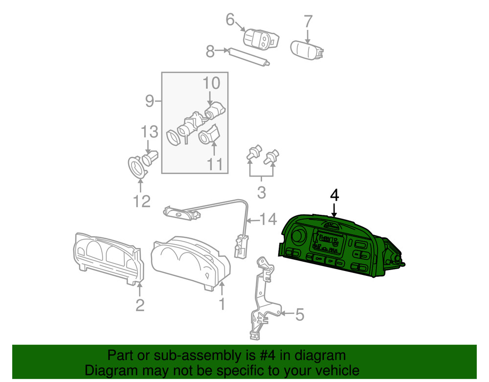 Genuine Jaguar Dash Control Unit XR840134