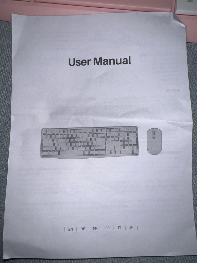 Pink Wireless Keyboard And Mouse Combo - New Without Box