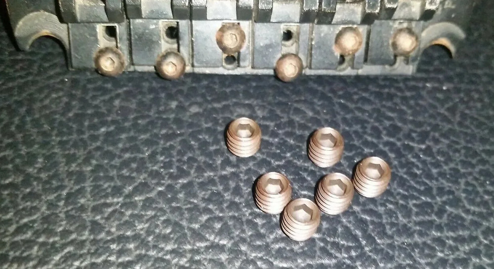 String lock saddle screw set for ESP Sinclair Synclear tremolo bridge 1st gen