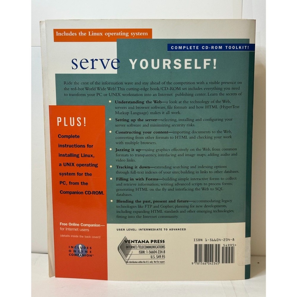 The Web Server Book W/CD-ROM Tool Kit 1995 First Edition