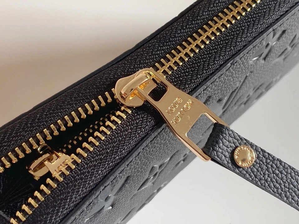 Louis Monogram Empreinte Zippy Wallet Leather Black
