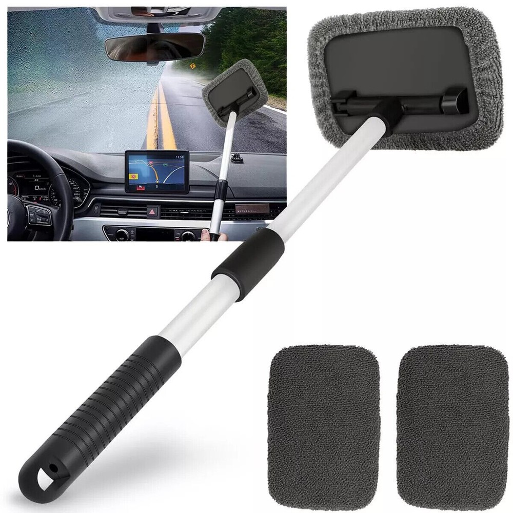 Telescopic Microfiber Car Window Cleaner Cleaning Brush Windshield Wiper Tools