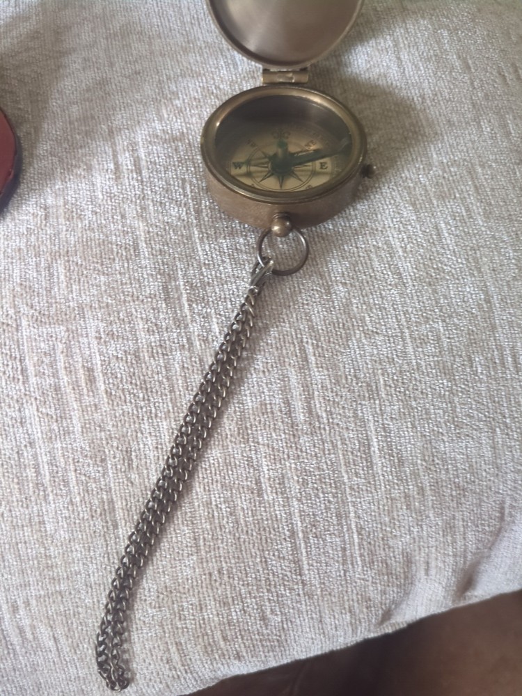 To My Son Compass Personalized Brass W/Pouch