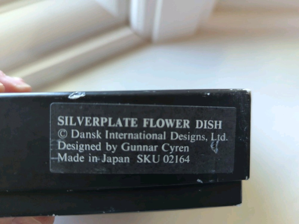 Dansk Silverplate Flower Dish Flower Frog Ikebana Holder Gunner Cyren Design