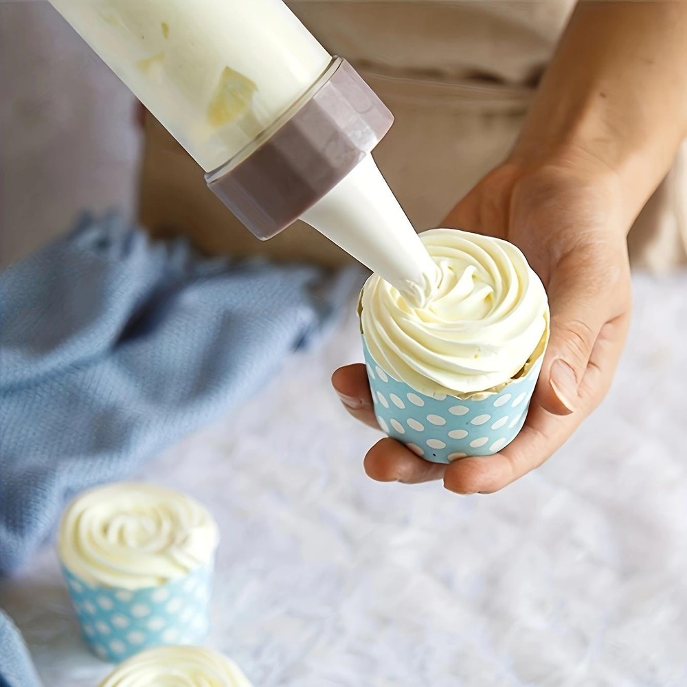 1set-cookie Press Set Plastic Gun with Nozzles Small Cookie Baking Tool