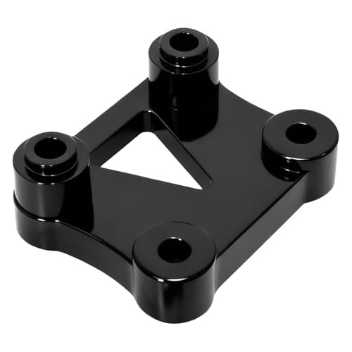 Black Handlebar Riser Pull Back Plate Bracket Handle bar Displacement Adapter