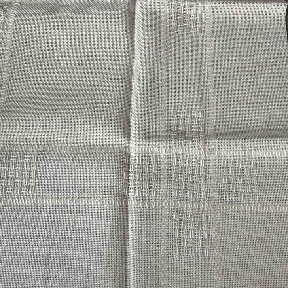 Alba Crosstitch pillow Fabric -ivory