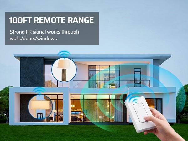 DEWENWILS Wireless Light Switch, Remote Control Outlet Switch for Lamps, Lights,
