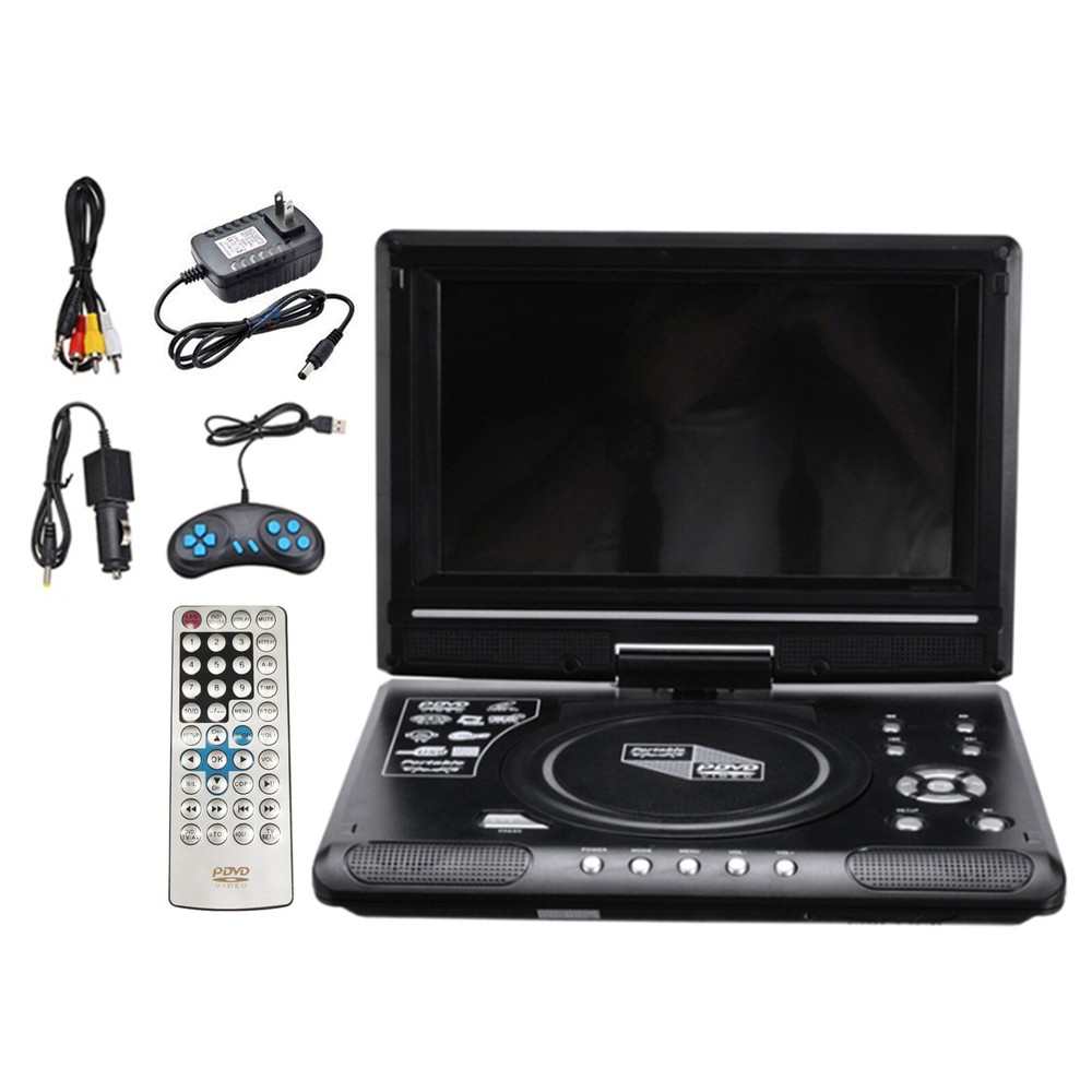 NEW Portable DVD Player HD CD TV Player 270° LCD Widescreen Card Reader Player