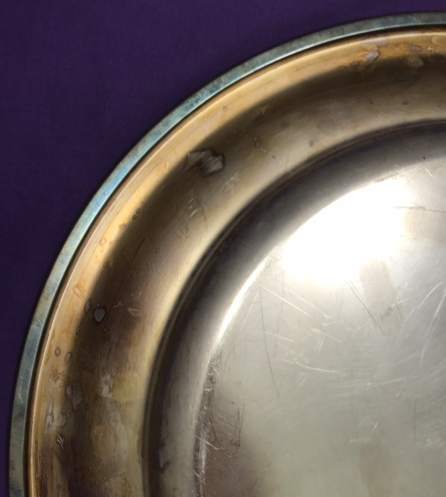 CHRISTOFLE Silverplated 16" ROUND TRAY