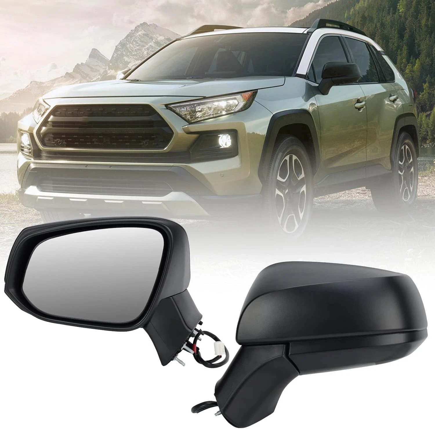 Left Driver Side Mirror Compatible with Toyota RAV4 2019 2020 2021 2022 2023 202