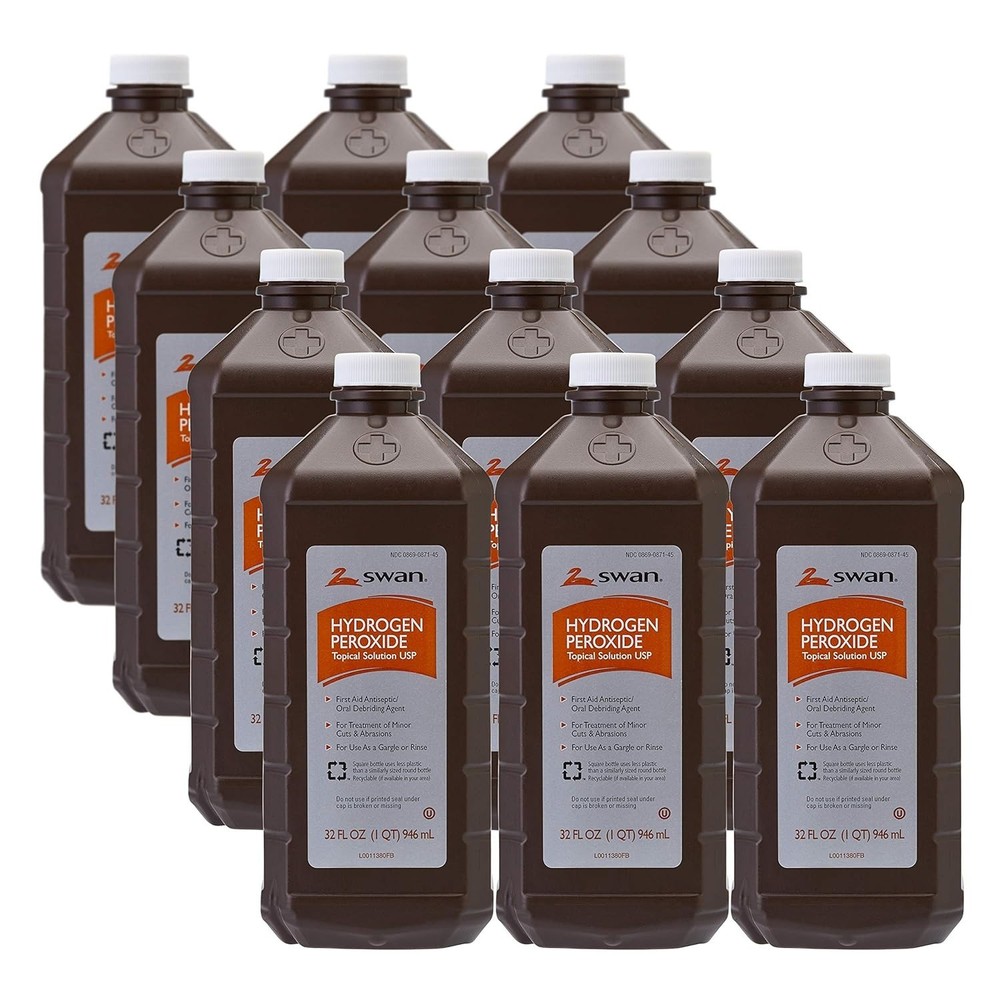 First Aid Hydrogen Peroxide 12 Pack 32 Fl Oz