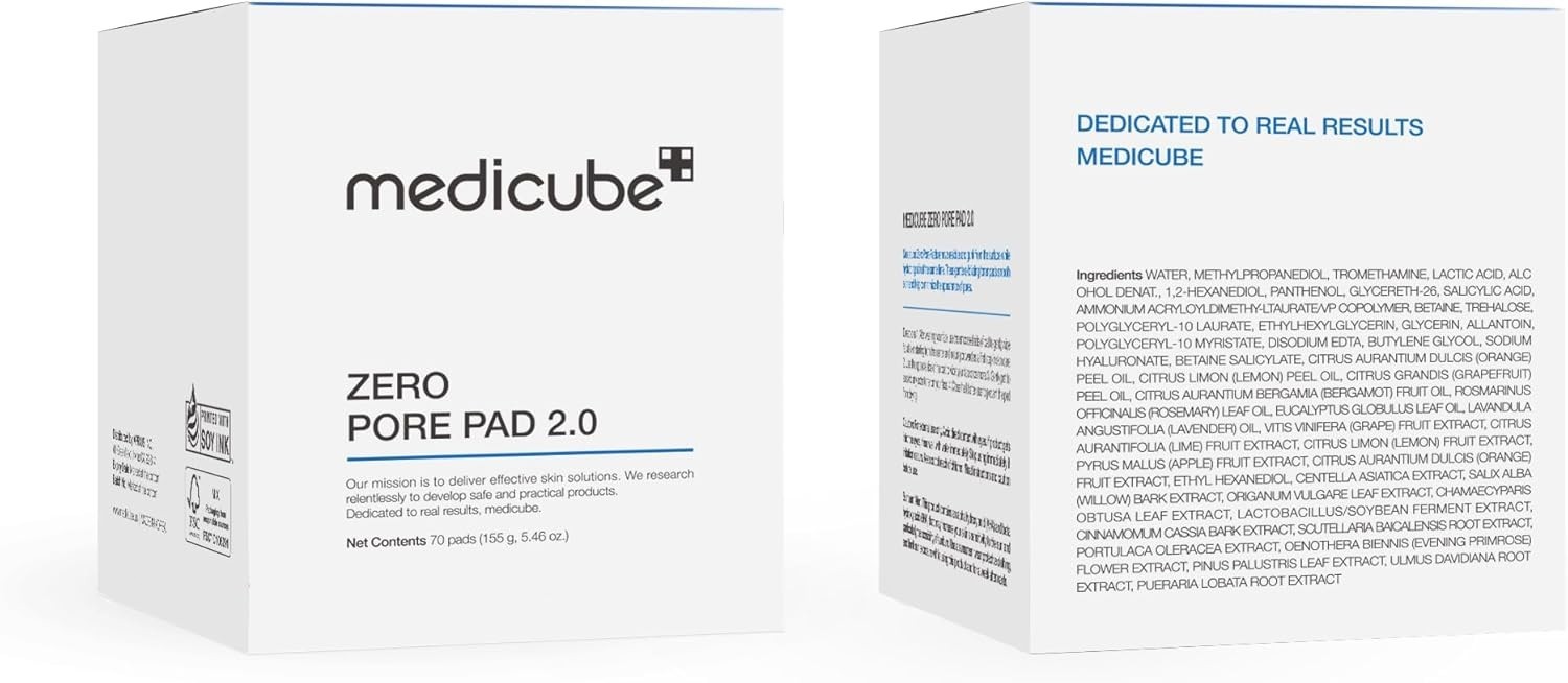MediCube Zero Pore Pad 2.0 | Dual-Textured Exfoliating Toner Pads,Pore Refining