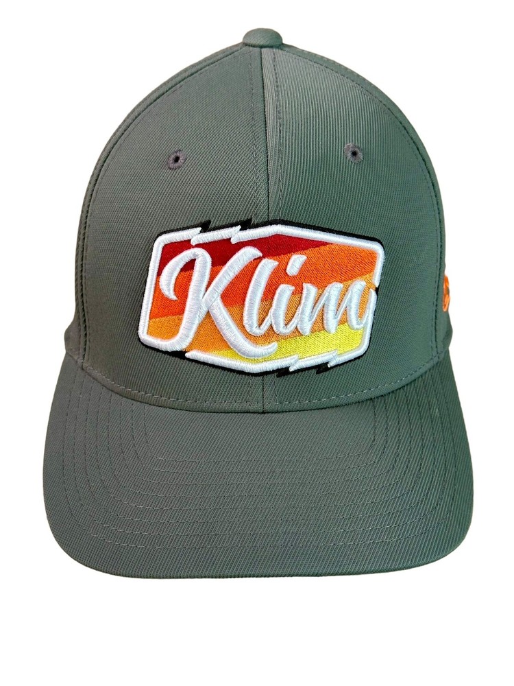 Klim Script Hat Cap Snapback Light Gray 3D Embroidered Logo OSFM