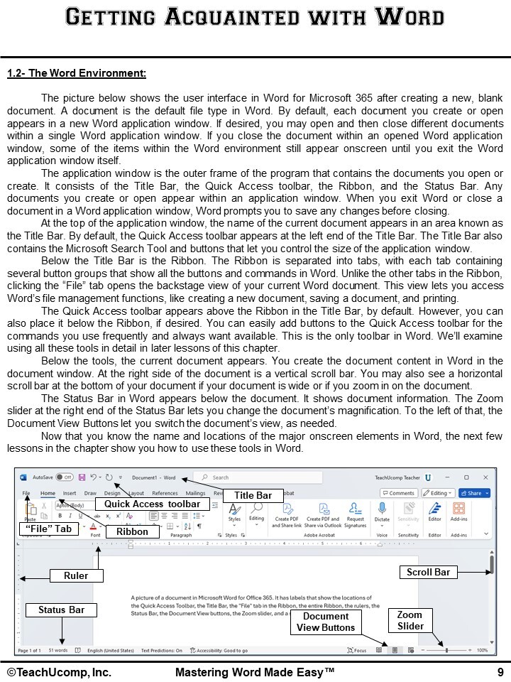 WORD for Microsoft 365 DELUXE Training Tutorial Course & Reference Guide