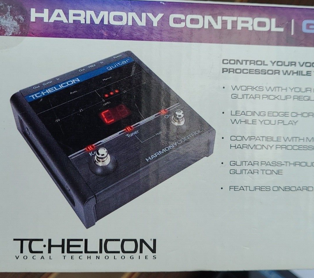 TC Helicon Harmony Control Guitar Controller Vocal Effect Pedal + Power Supply