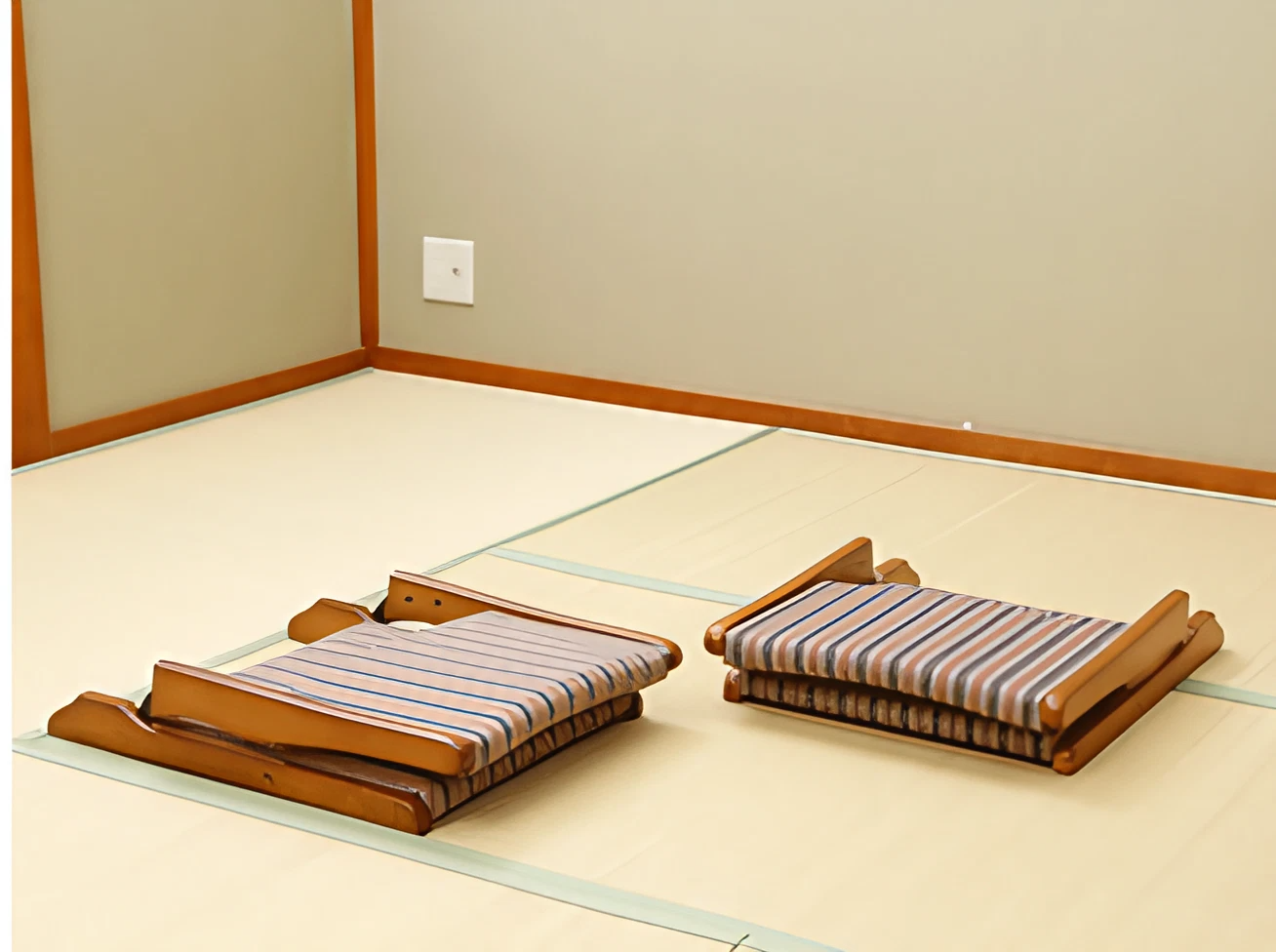 Japanese Tatami Floor Chair Zaisu W17.3 x D20.6 x H18.1 For a kotatsu