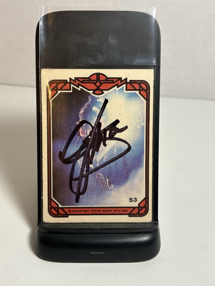 Signed Kiss Gene Simmons Card From 1978