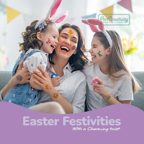 ArtCreativity 240 Pcs Easter Individual Temporary 240 Pieces, 240 Pack
