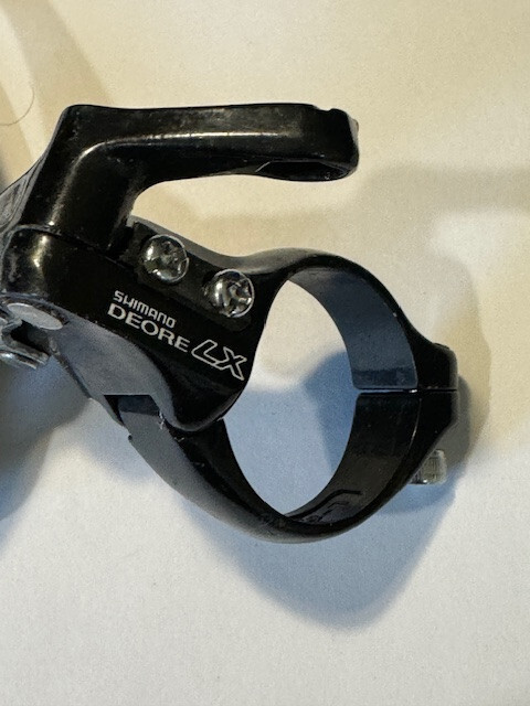! NOS SHIMANO DEORE LX FR DERAILLEUR BK BOTTOM PULL 34.9 MISSING BOLT