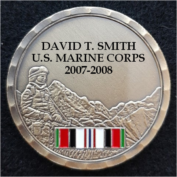 Challenge Coin: Veteran - Enduring Freedom ALL Branches ENGRAVED