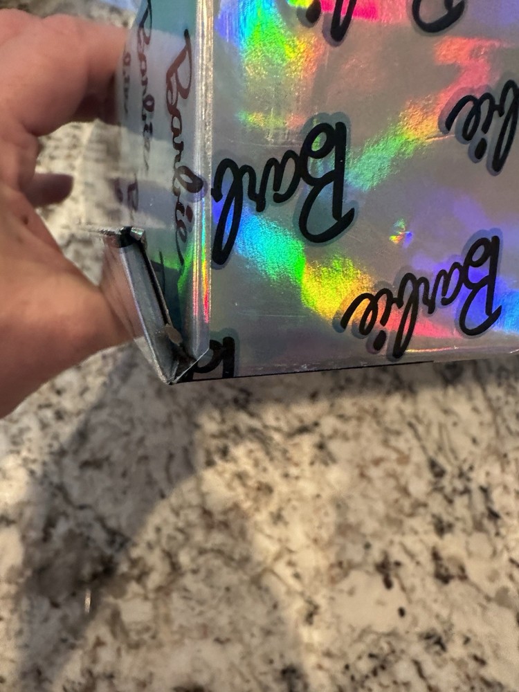 NIB Barbie Train Case Iridescent Large Makeup Set-