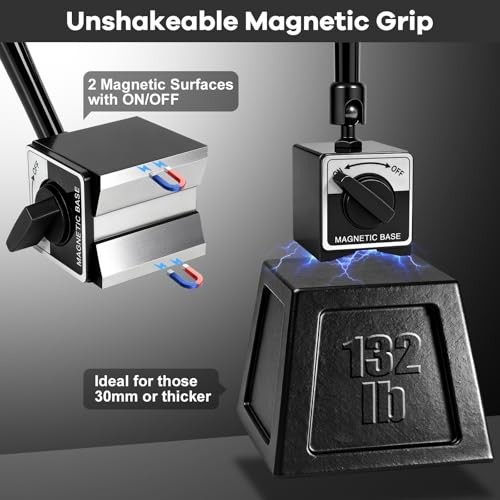Dial Indicator with Magnetic Base, 0-1 inch Dial Test Gauge Indicators
