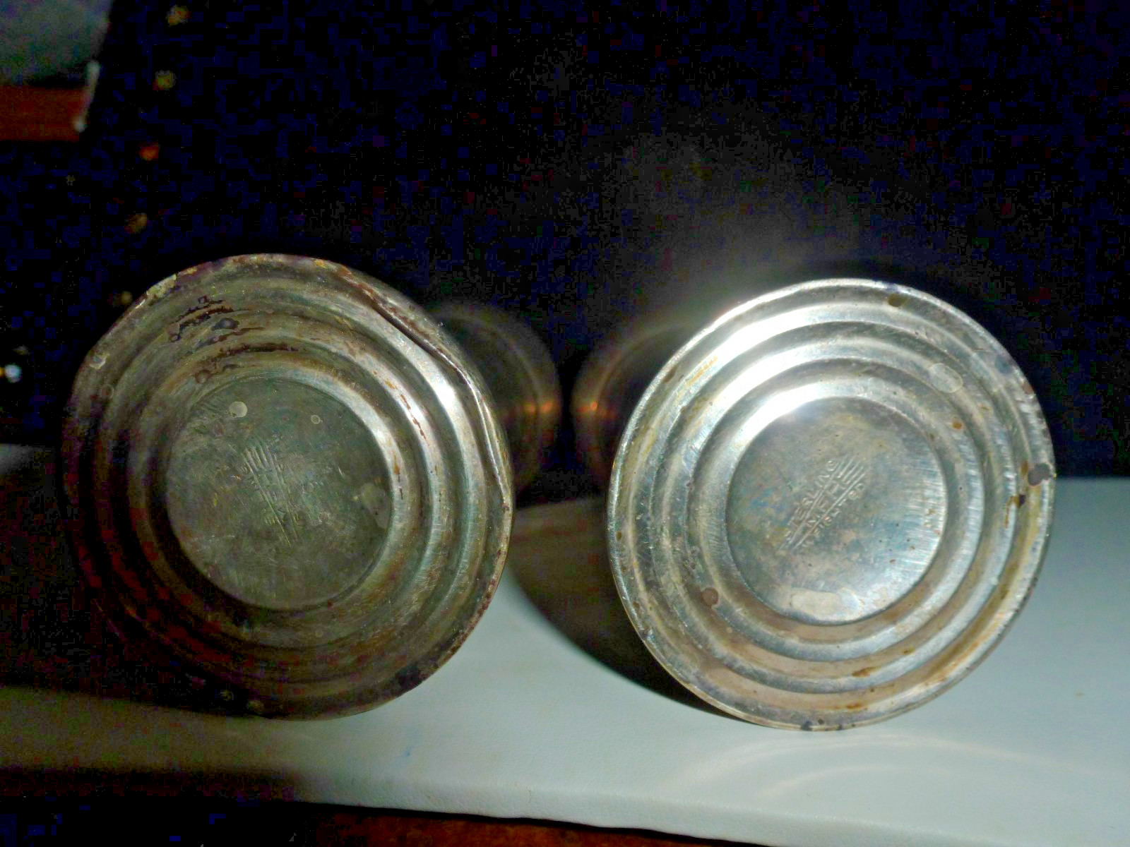 M Fred Hirsch MFH Weighted Sterling Salt and Pepper Set 95 Grams