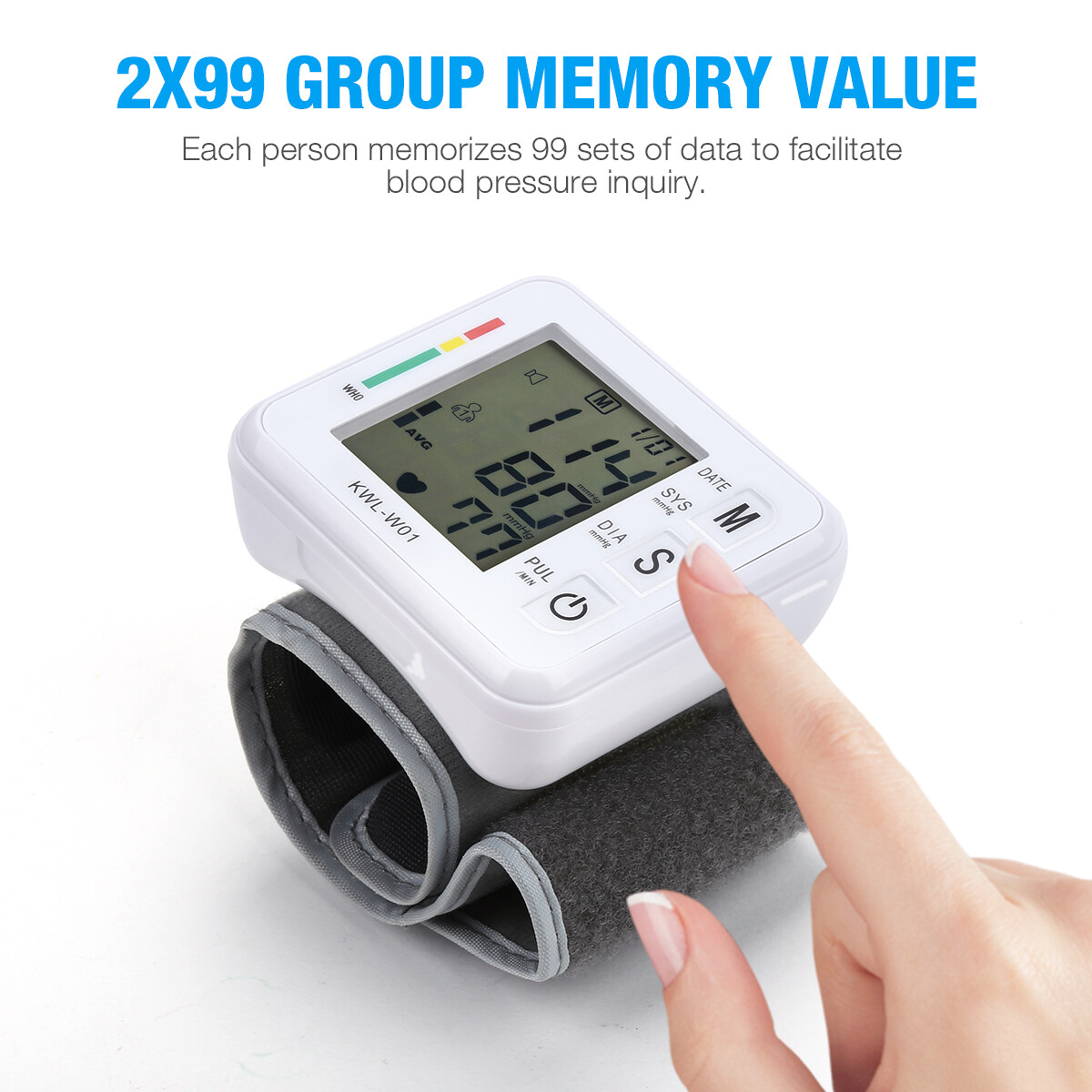 Automatic Digital Wrist Blood Pressure Monitor BP Cuff Machine Test Device USA