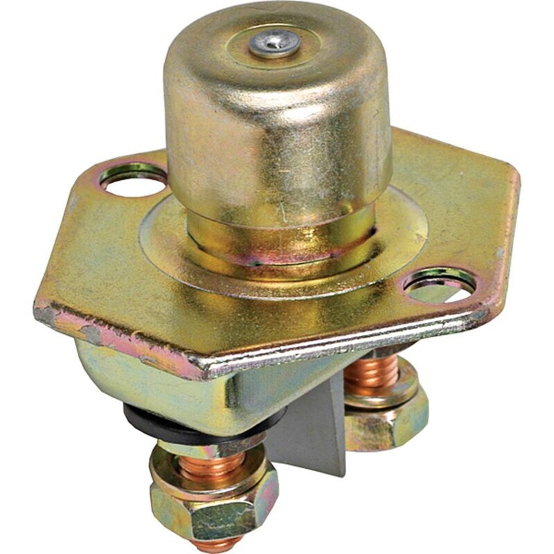 6/12V Starter Switch SPST Momentary with Nuts & Washers, 100 Amp