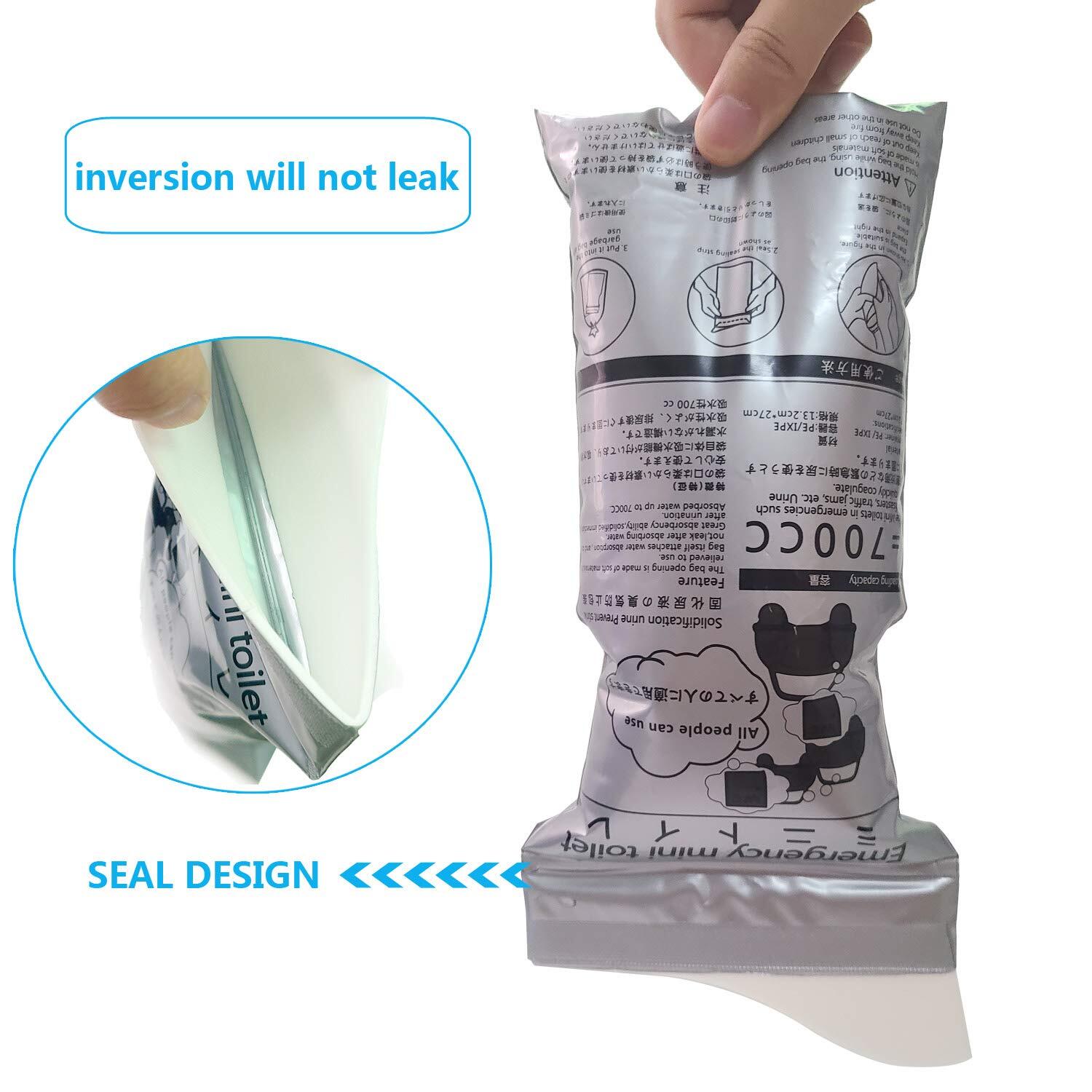 Pack of 32 Disposable Urinal Bags Camping Pee Bags Unisex Urine Bag Vomit Bag