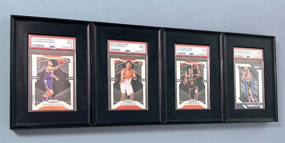 Pack of 4 BCW Black Wall Mountable Interlocking Graded Trading Card Frames