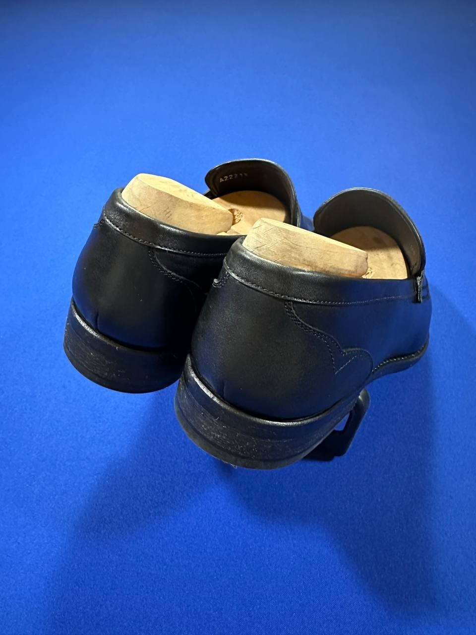 Ermenegildo Zegna men’s black leather penny loafers dress shoes SZ EU 6, US 7